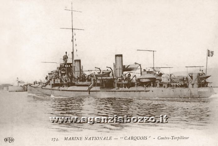 Navi da guerra CARQUOIS 1907 cacciatorpediniere della Marina Francese